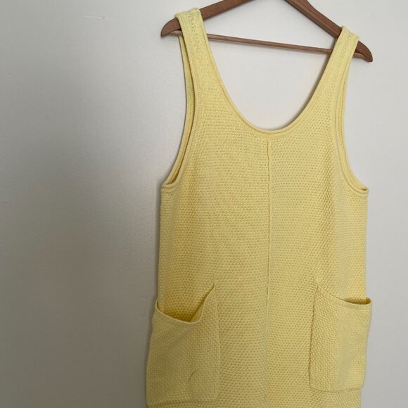 Free People Beach Hailee Knit Sweater Jumpsuit Butter Yellow Size Medium - Picture 8 of 8